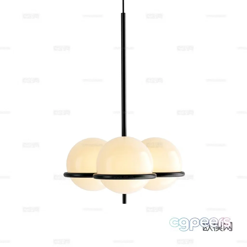 Ferm Living Modern Chandeliers Minimalist Chandeliers Glass Chandeliers 3D Model