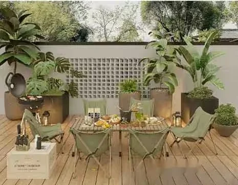 Outdoor Furniture Set 3D Model – 8471 – VRAY Render