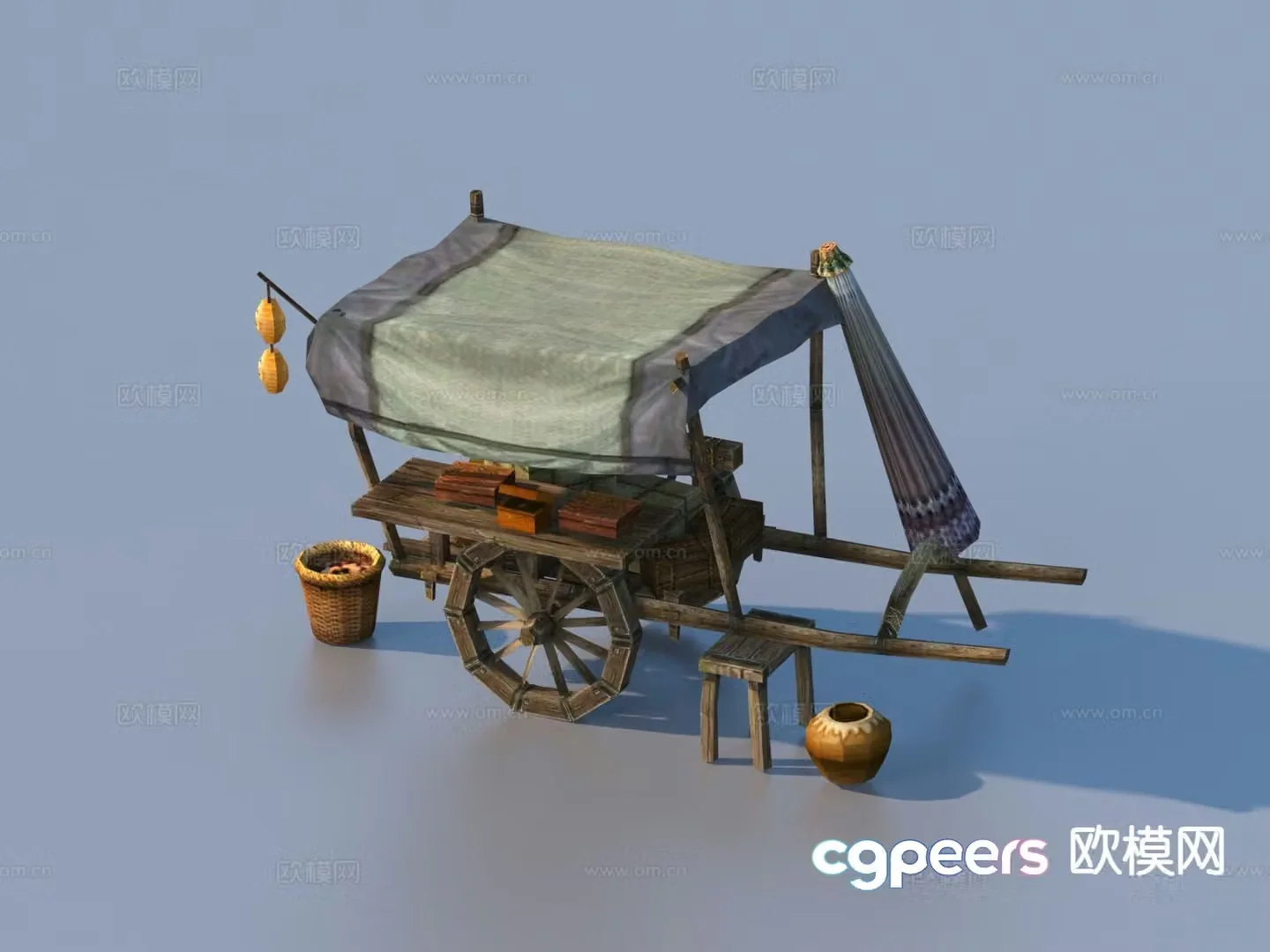 Chinese stall 3d model