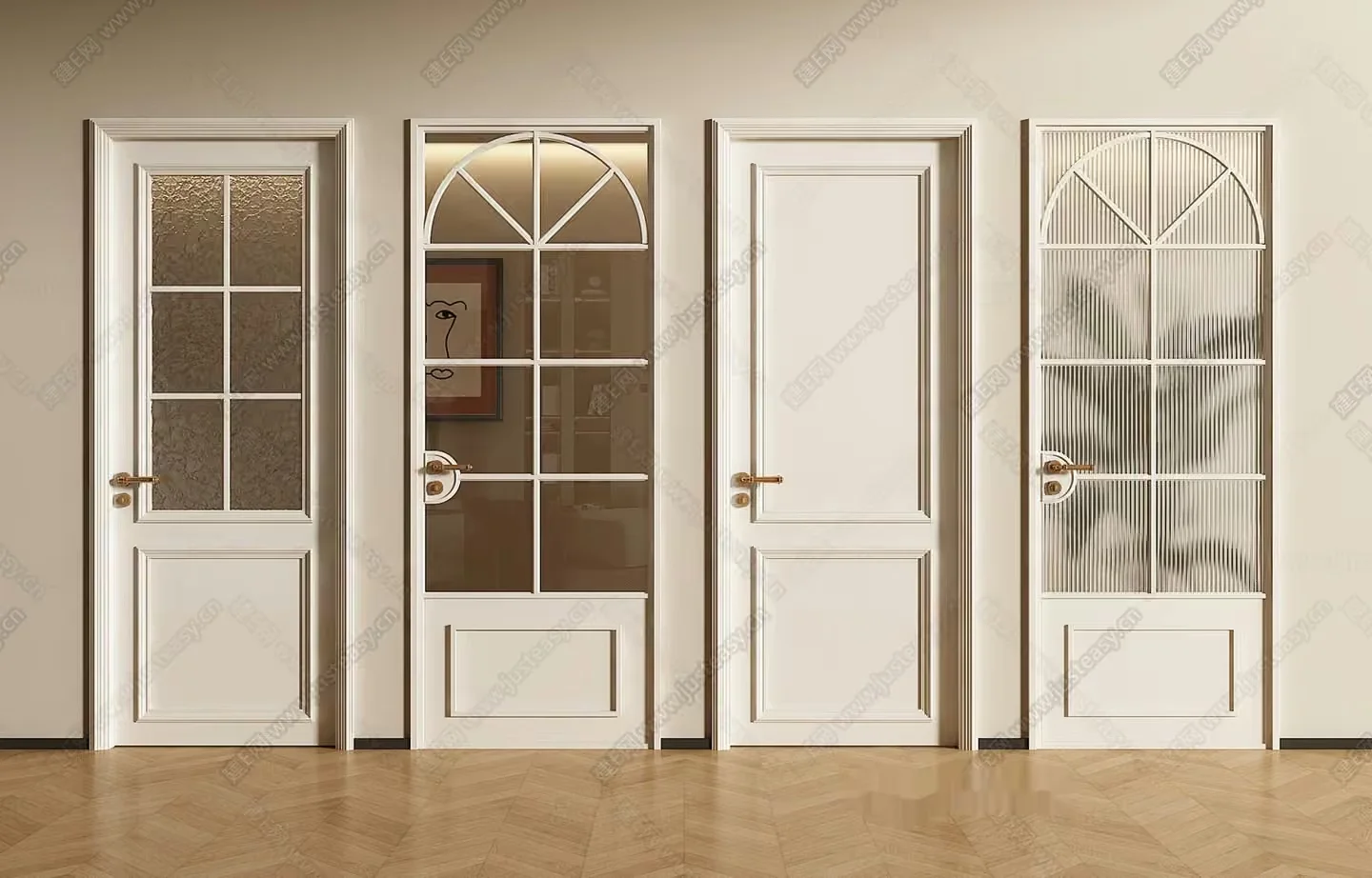 Four Doors 3D Model – 5370 – VRAY Render