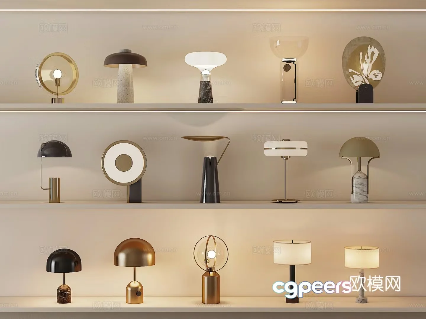 Modern desk lamp Art desk lamp Special-shaped desk lamp Glass desk lamp Metal desk lamp 3D model