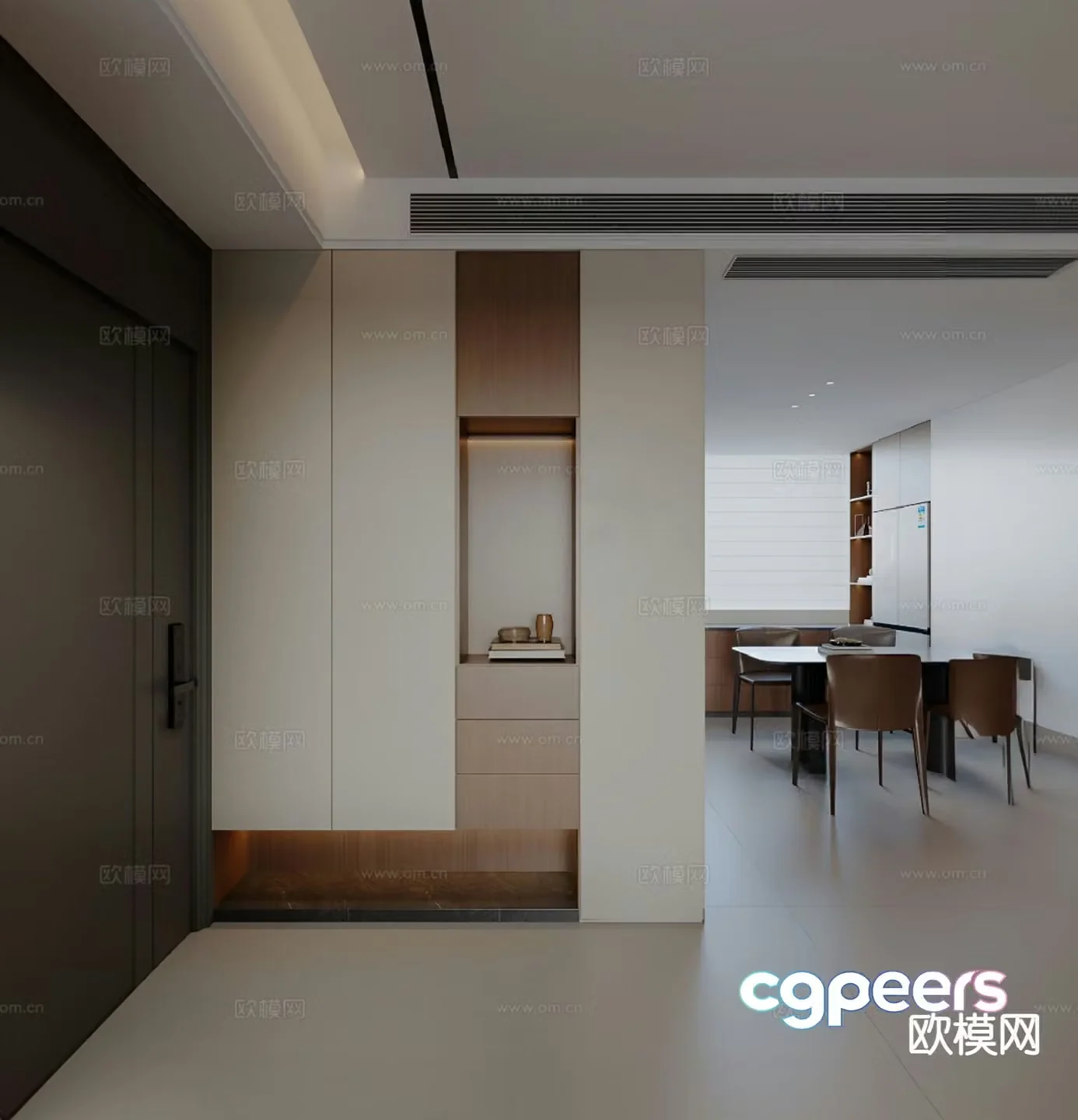 Entrance hall entrance hall aisle 3D model