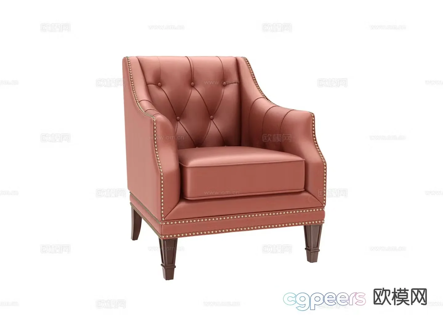 American single sofa sofa chair 3d model