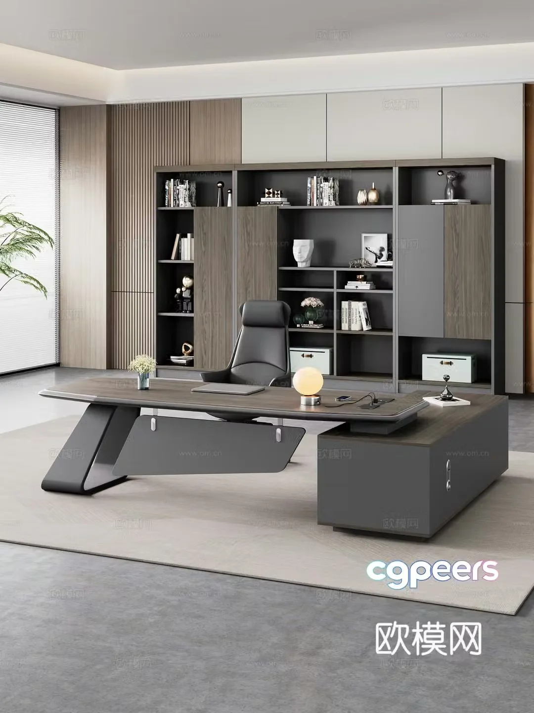 Modern boss desk manager desk executive desk desk desk 3d model