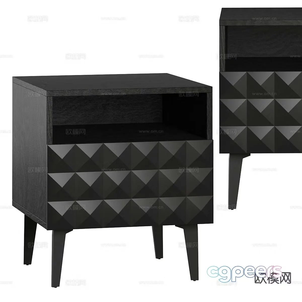 Modern bedside table 3d model