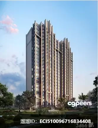 Tall Multi-Story Building 3D Model – 4198 – VRAY Render