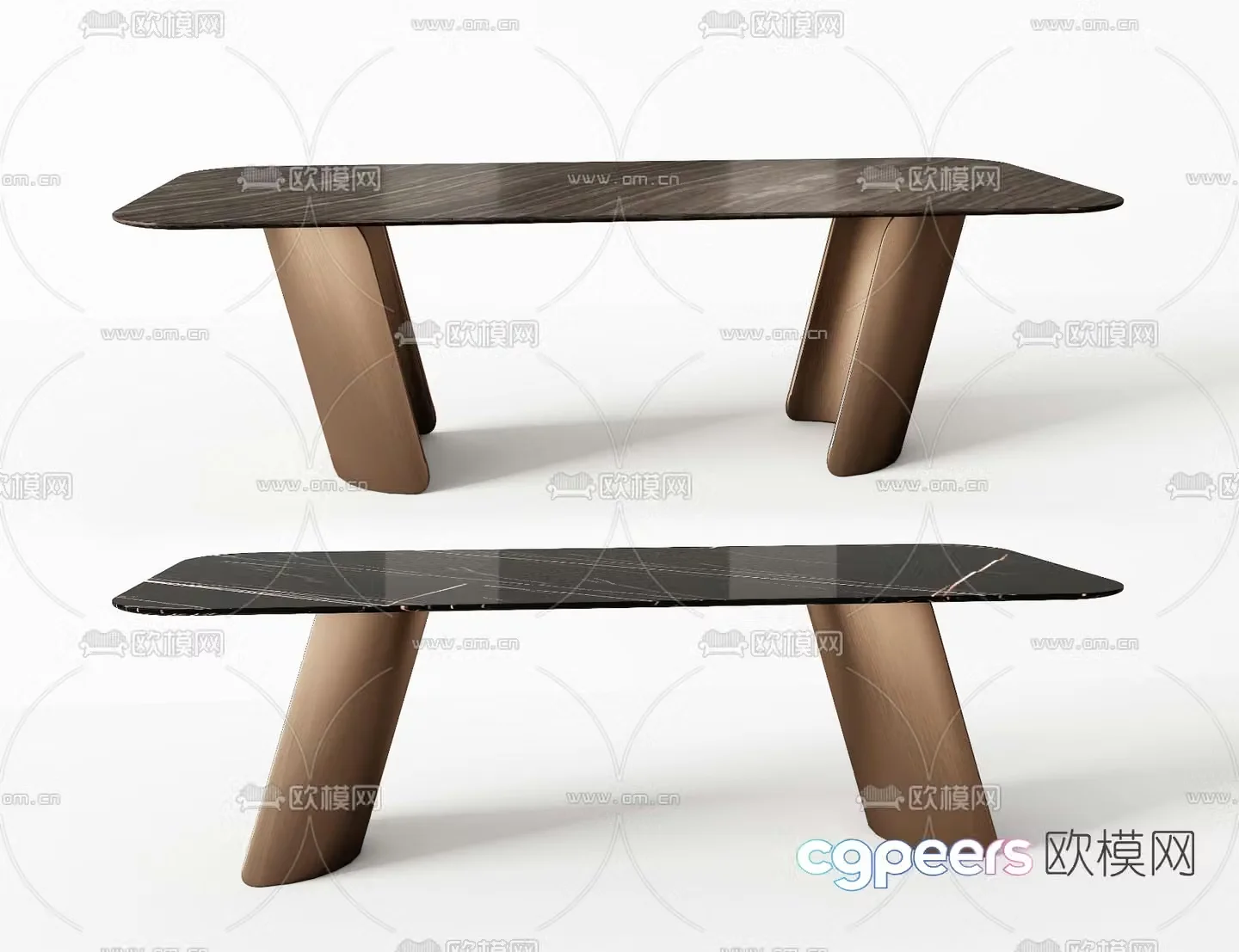 Minotti modern bar dining table 3d model