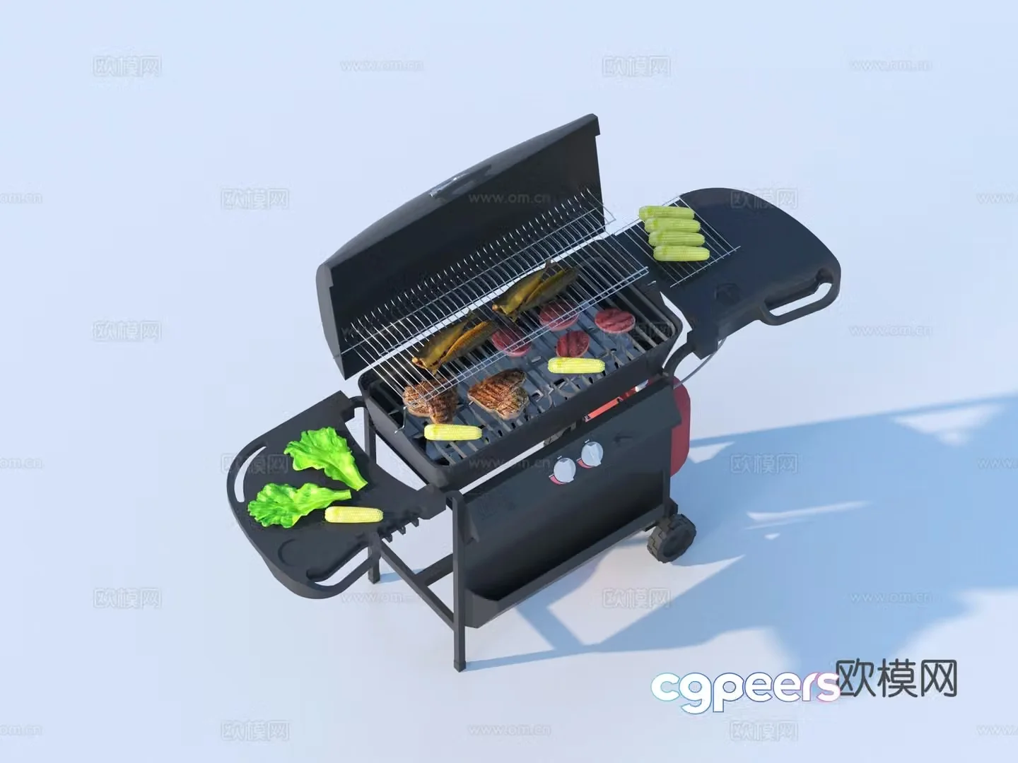 Barbecue grill barbecue table barbecue grill 3d model