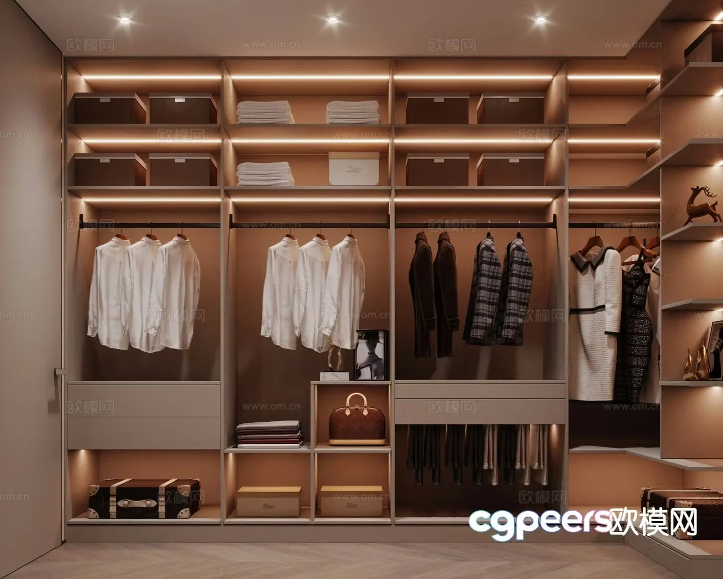 Modern cloakroom 3d model