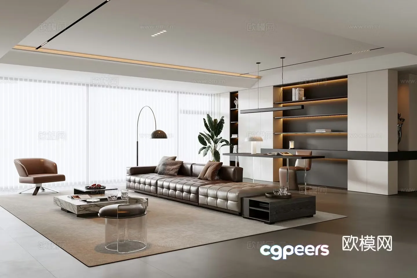 Italian living room 3d model