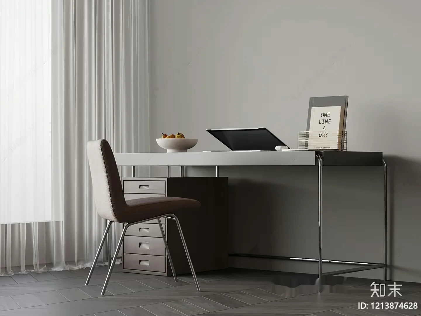 Modern Home Office 3D Model – 15663 – VRAY Render