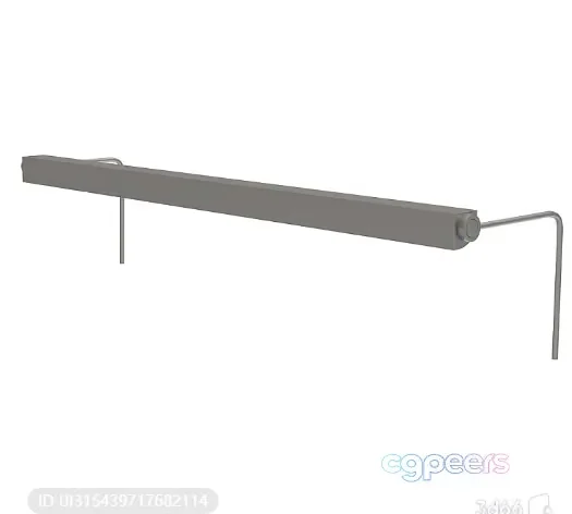 A Metal Rod With A Hook On One End 3D Model – 4558 – VRAY Render