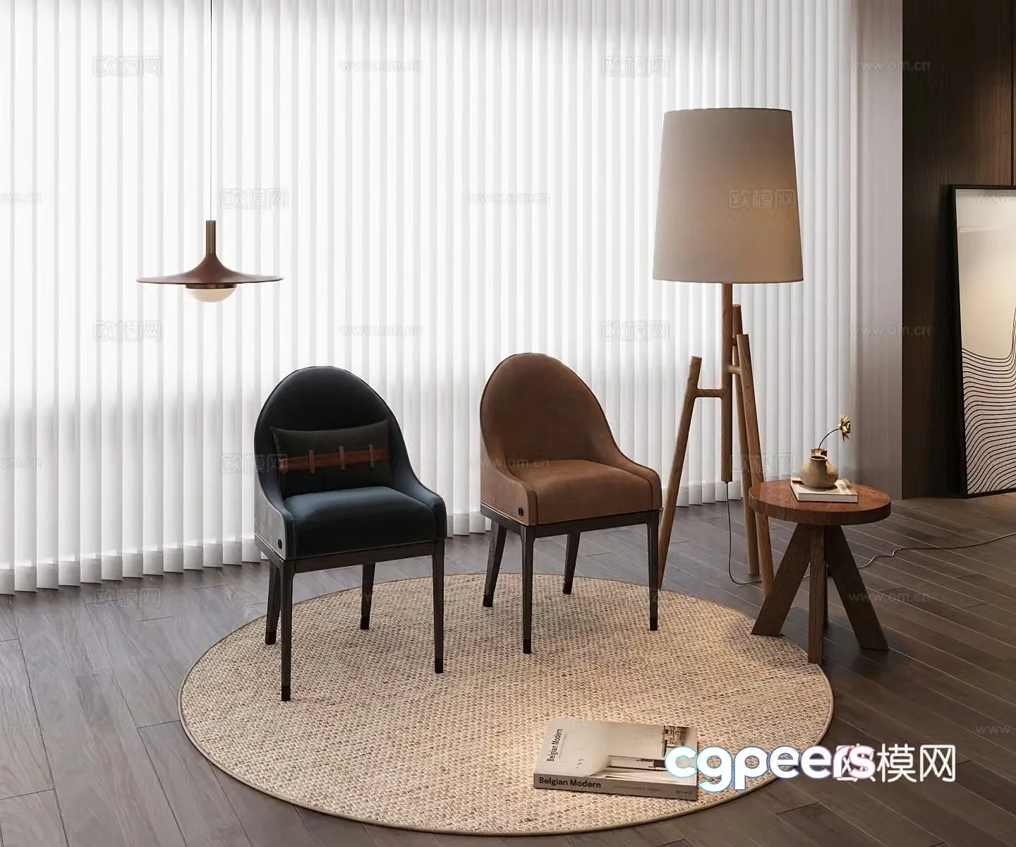 Modern single chair 3d model