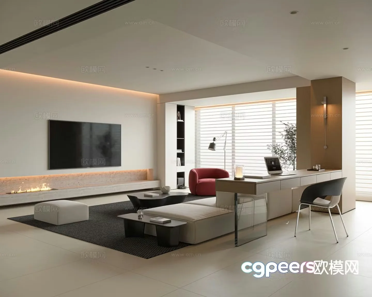 Italian living room 3d model