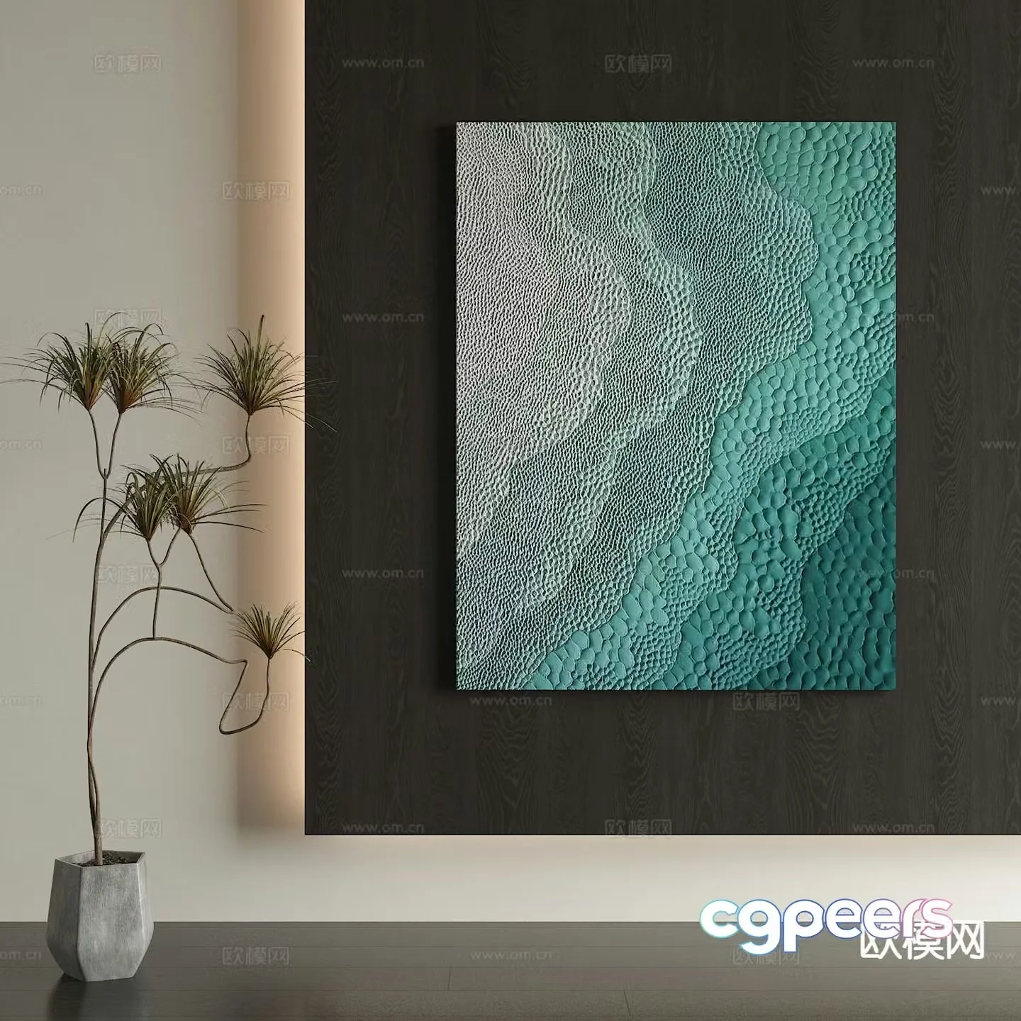 Texture painting decorative painting hanging painting 3d model