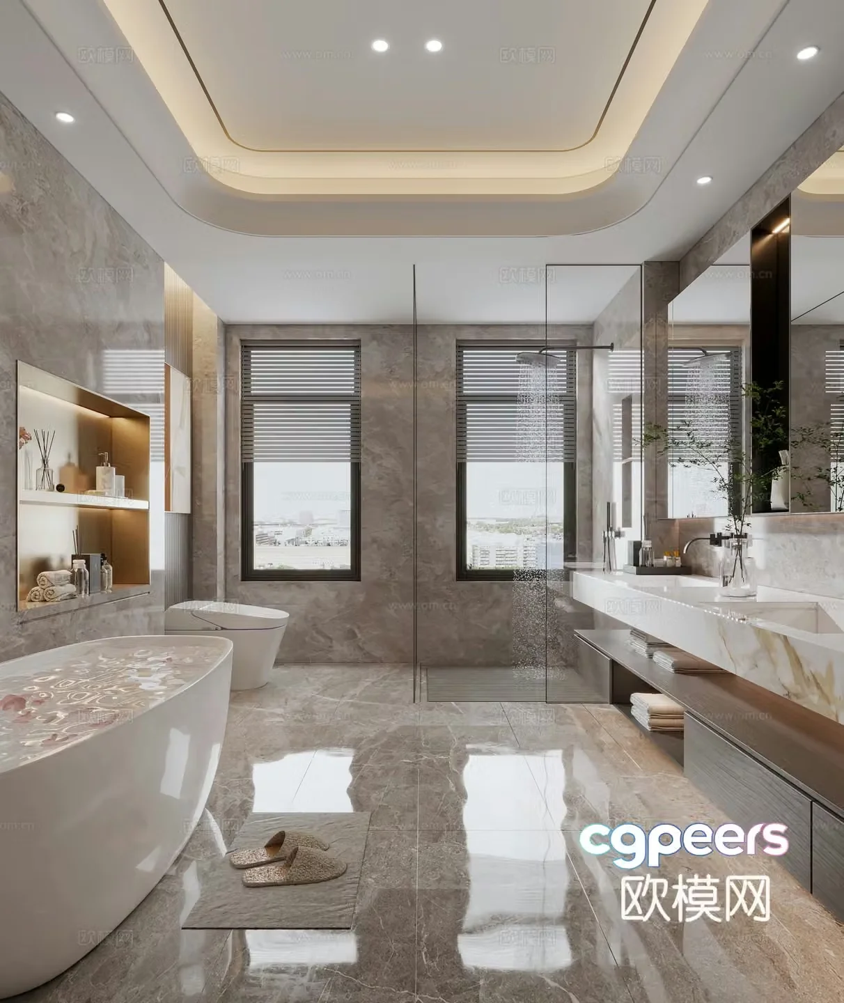Villa bathroom 3d model