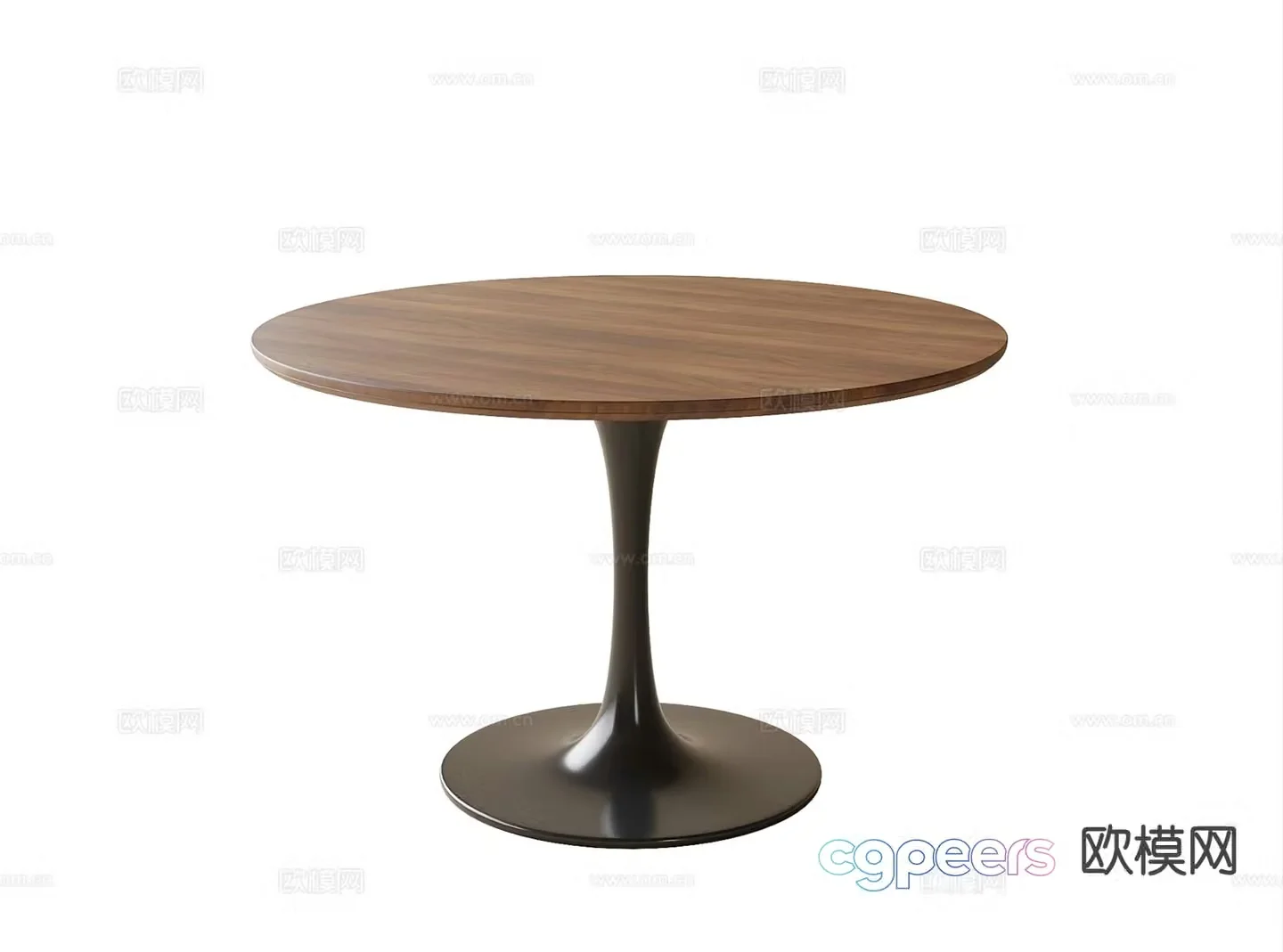 Modern round dining table 3d model