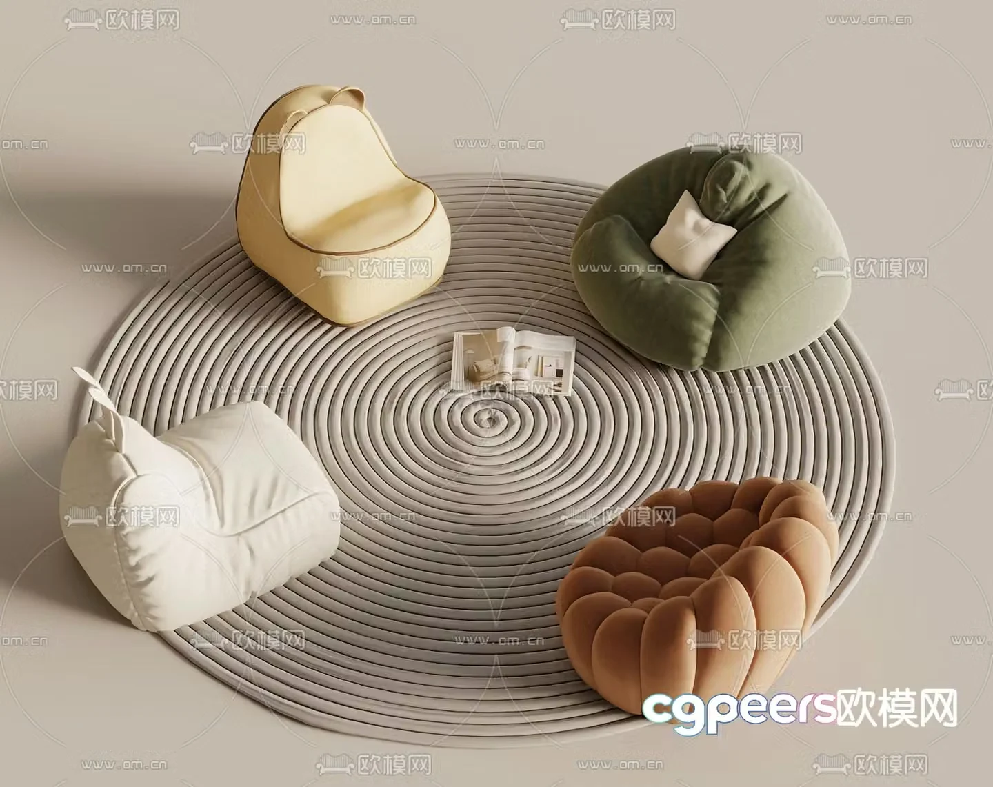 Beanbag leisure sofa 3d model
