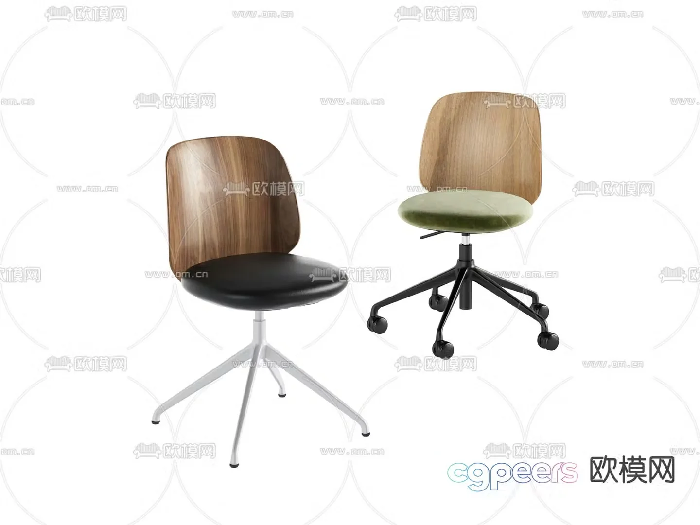 Office chair swivel chair staff chair 3d model