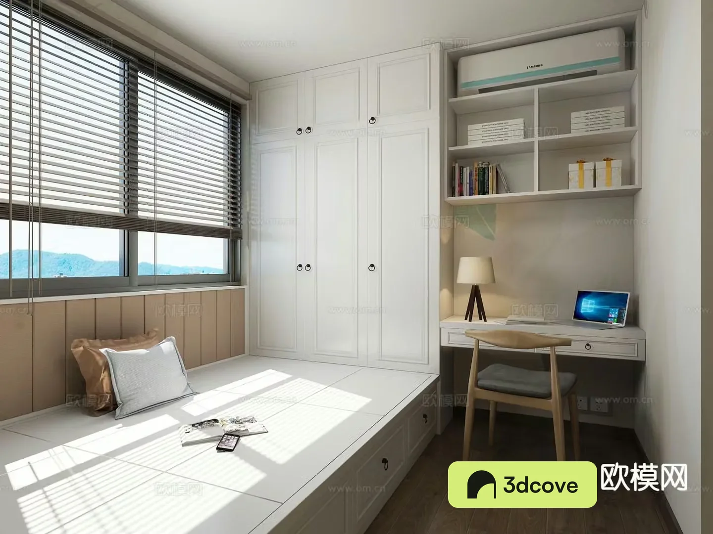 New Chinese style tatami bedroom study