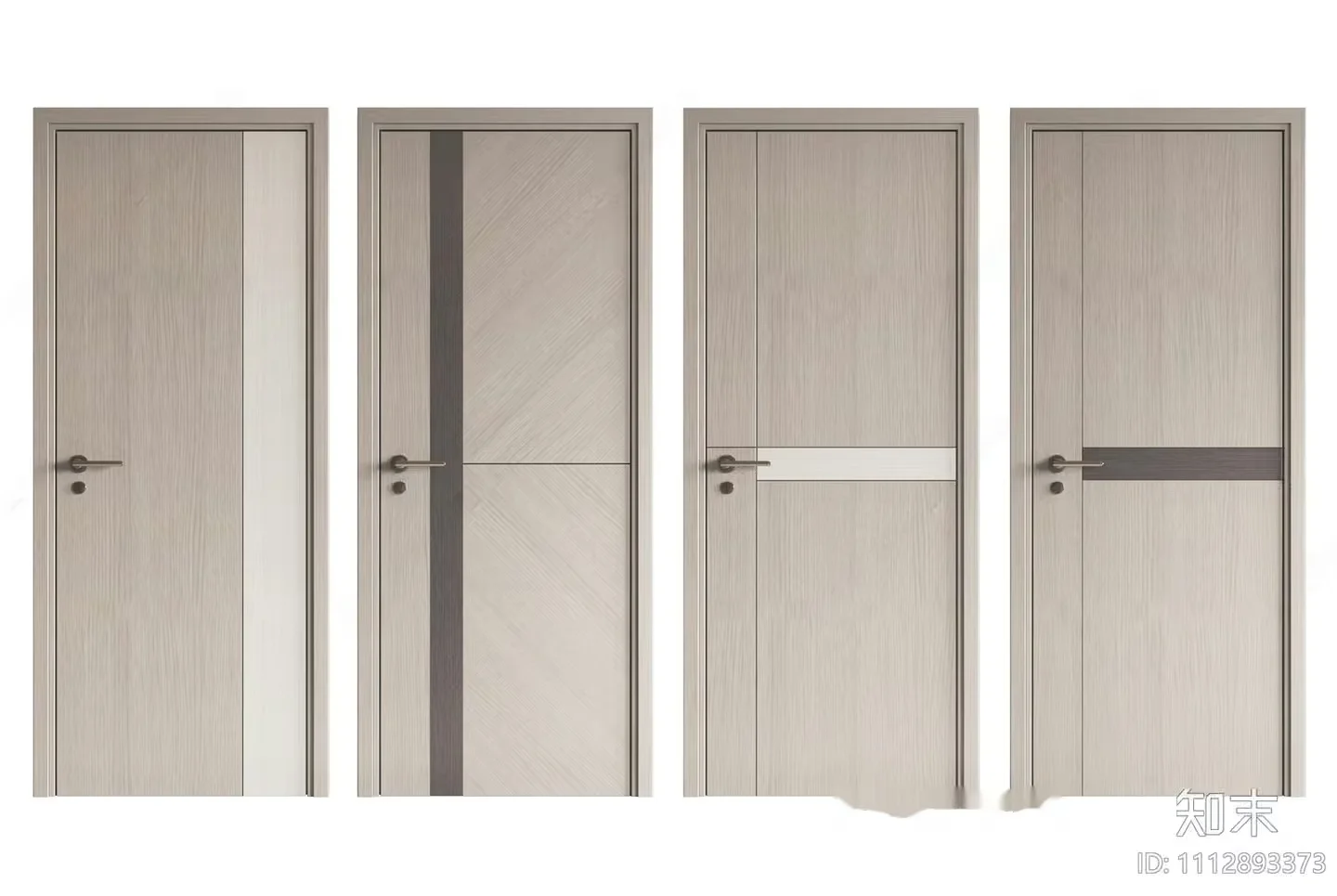 Four Doors With A Modern Design 3D Model – 20733 – VRAY Render
