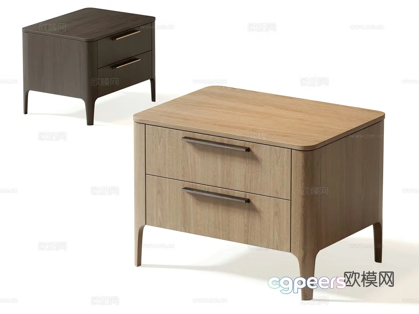 New Chinese style bedside table 3D model