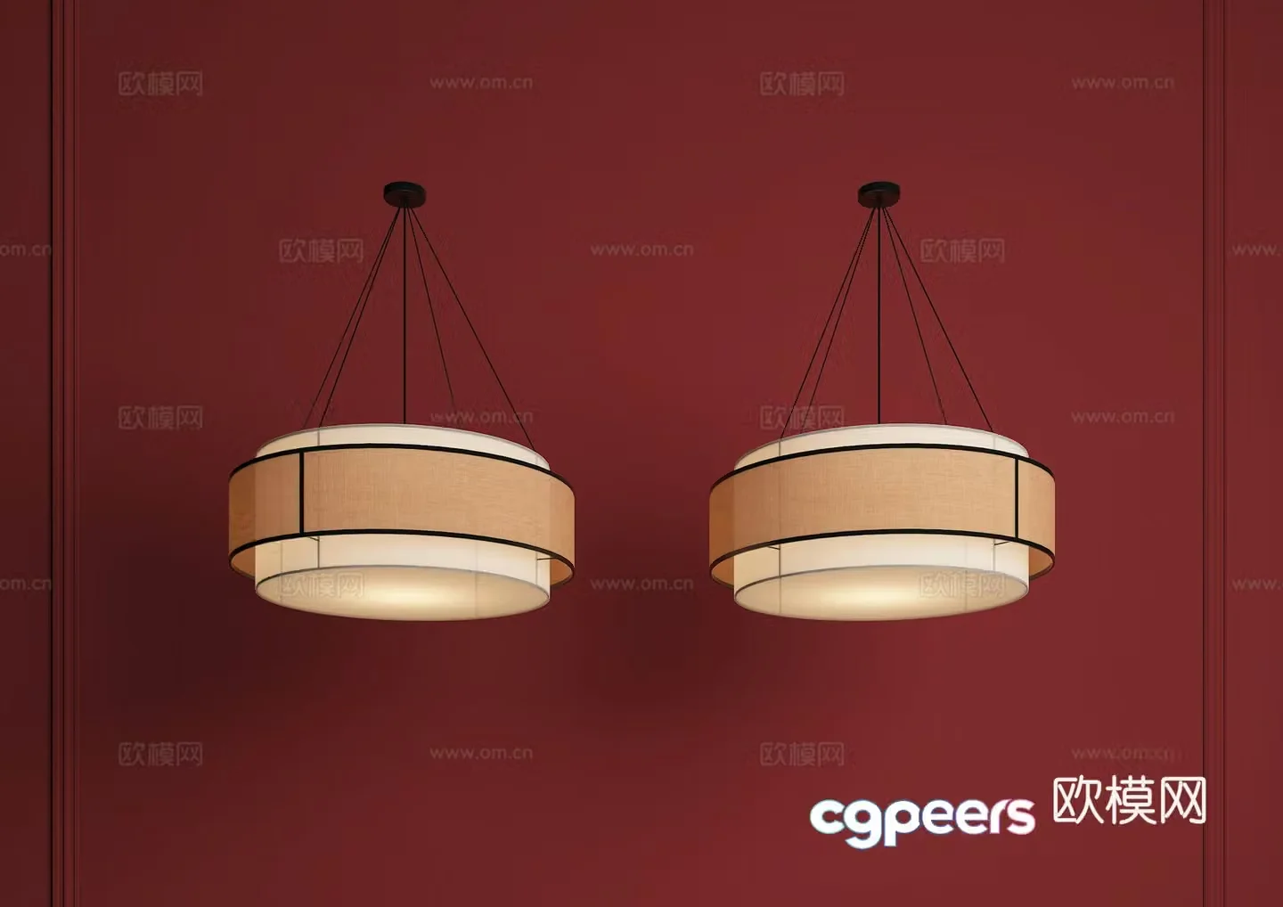 Zen chandelier circular chandelier private room chandelier catering chandelier hot pot restaurant chandelier Wasabi chandelier 3d model