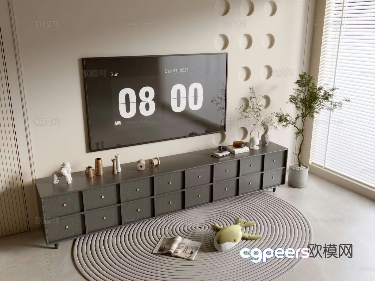 Modern TV cabinet 3d model