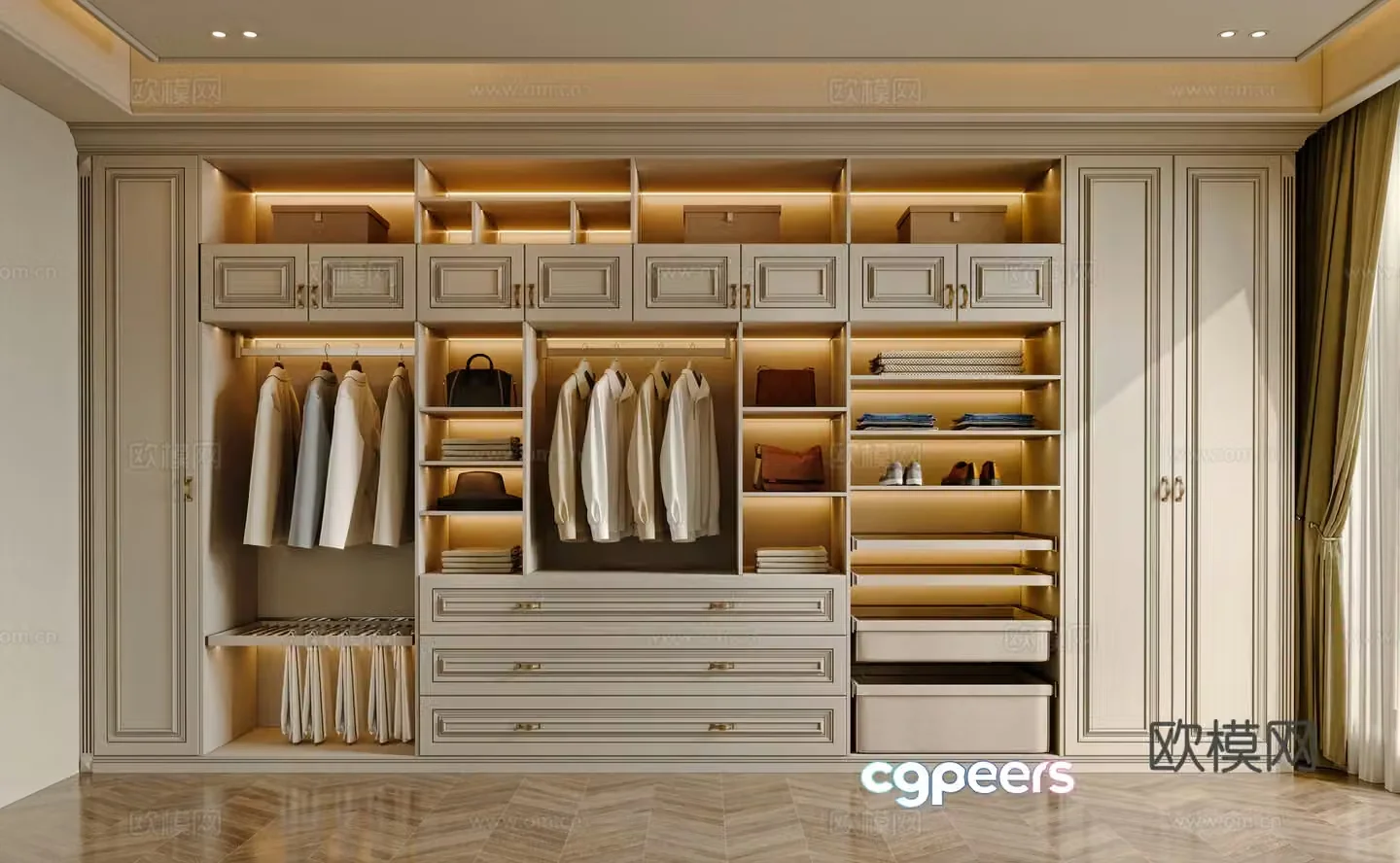 French cloakroom 3d model