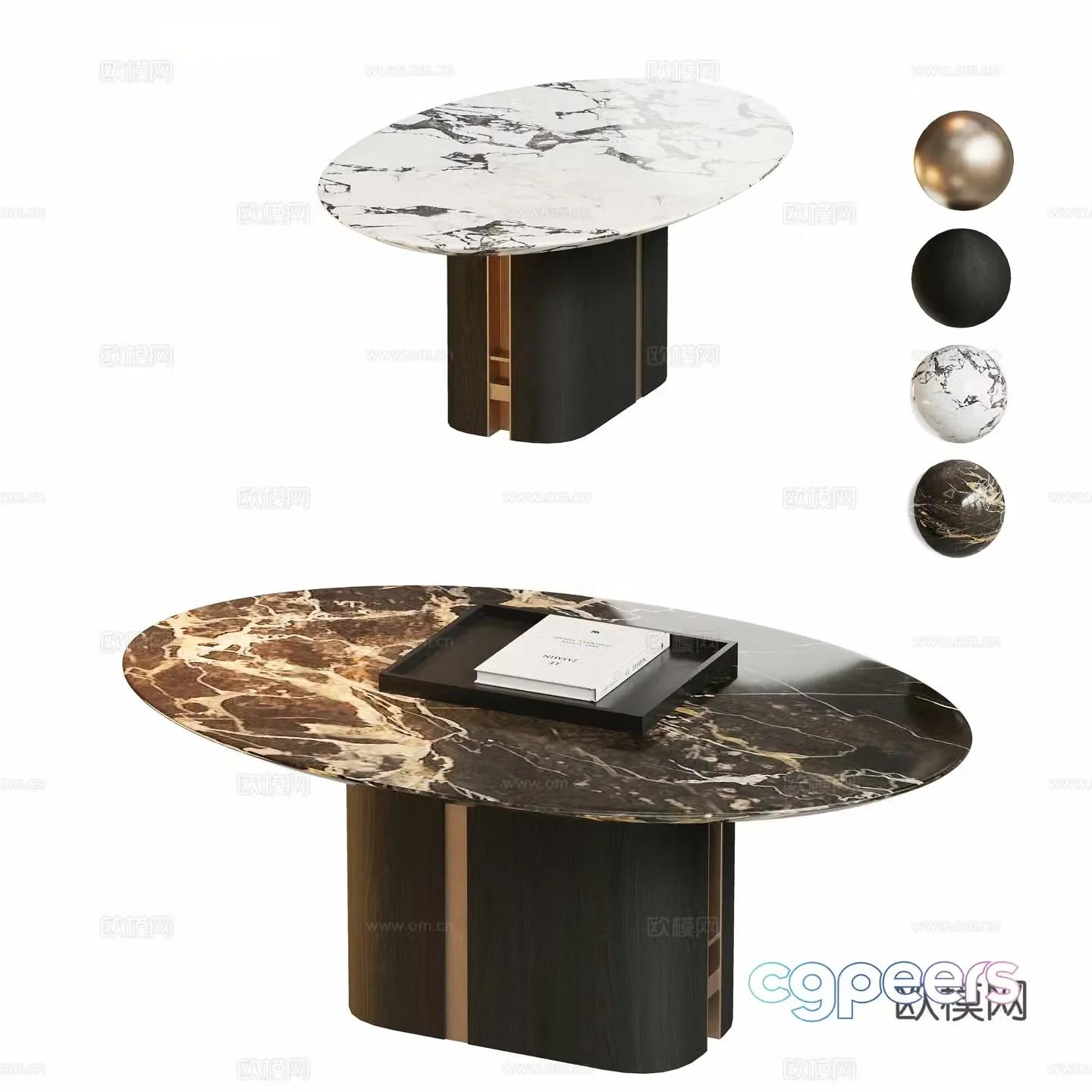 Light luxury coffee table 3D model