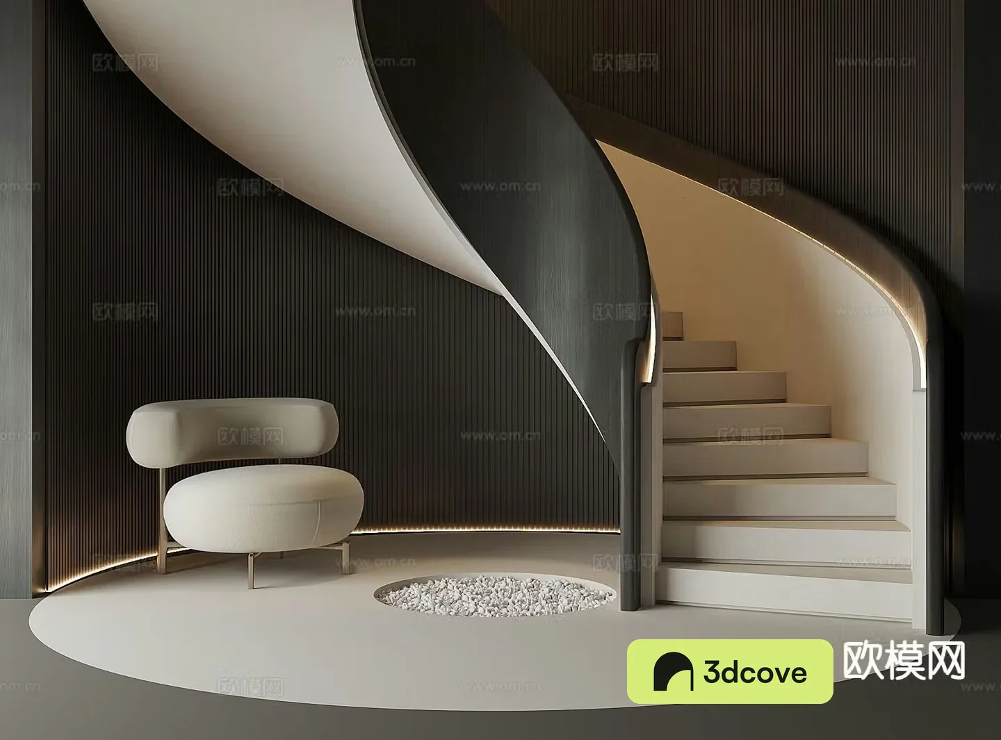 Modern spiral staircase