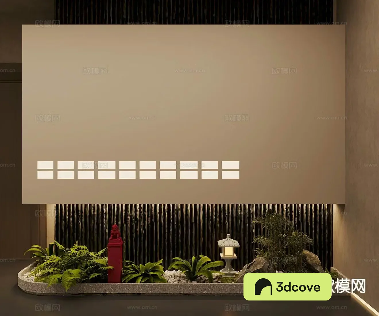 New Chinese style interior landscape sketch