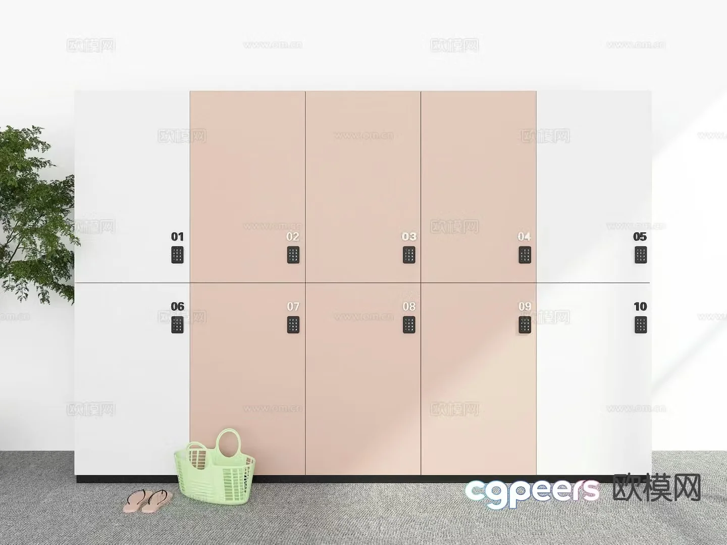 Modern locker locker 3d model