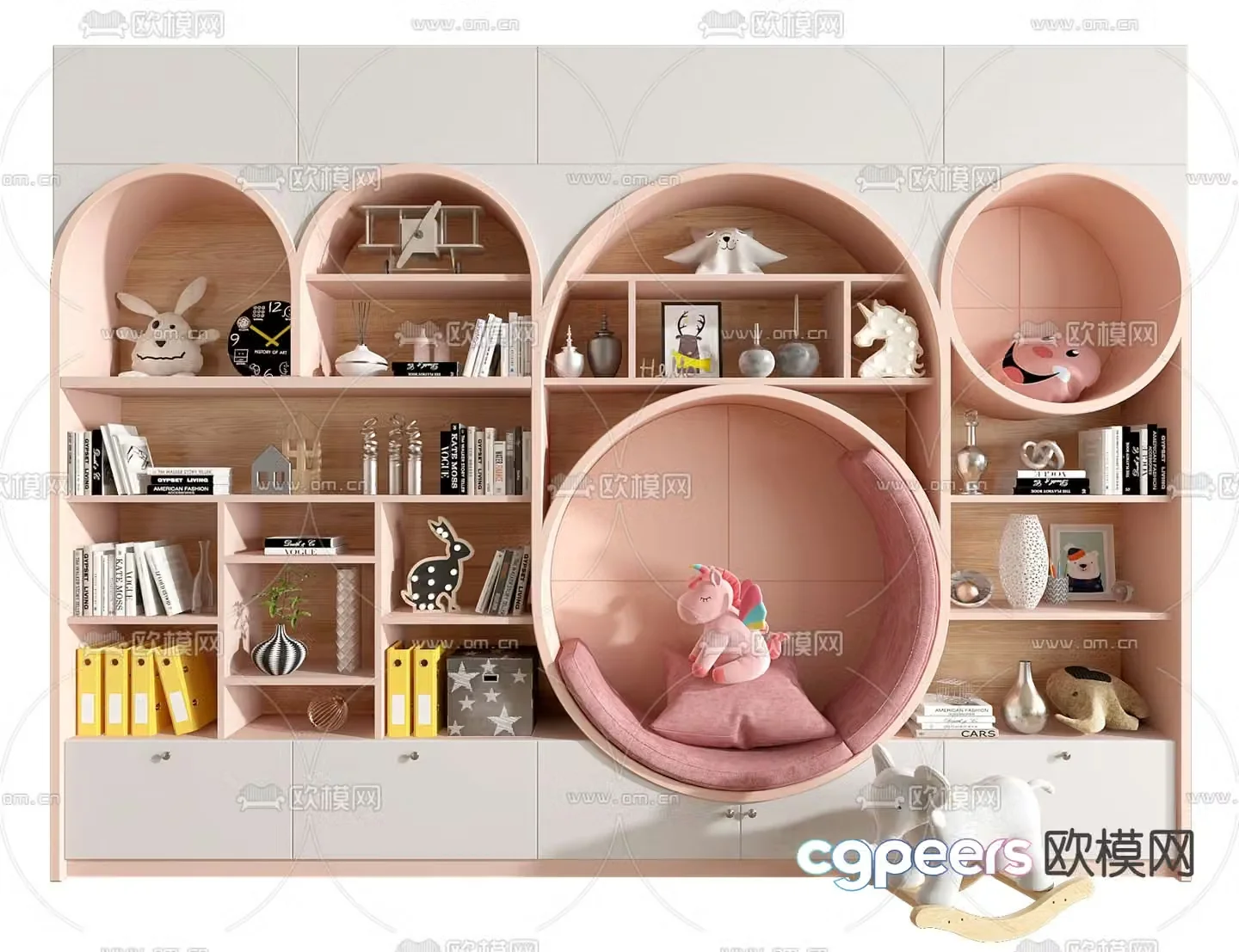 Children’s bookcase 3d model