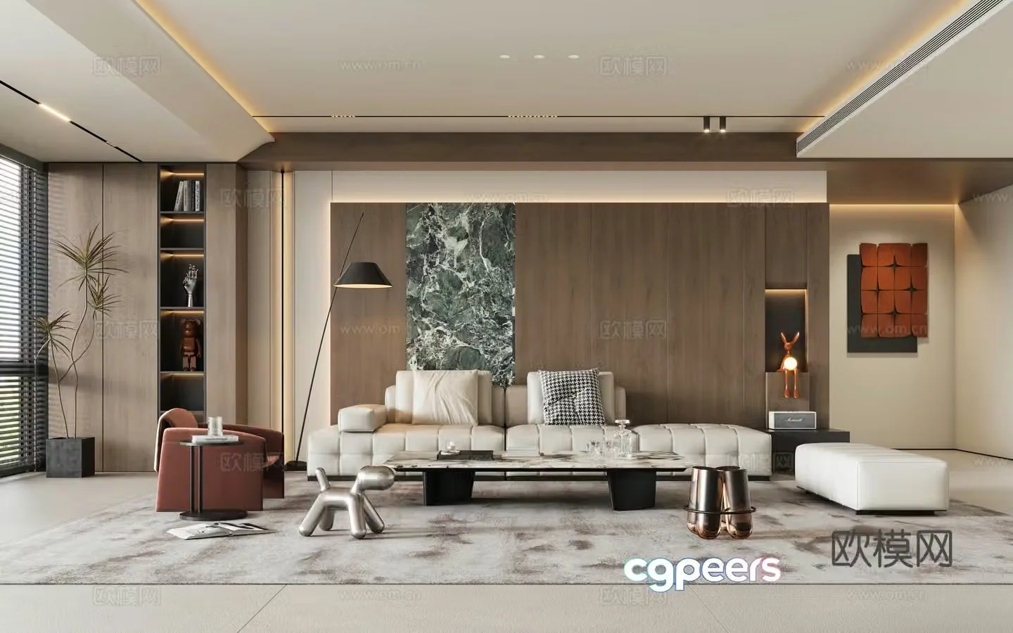 Italian living room 3d model