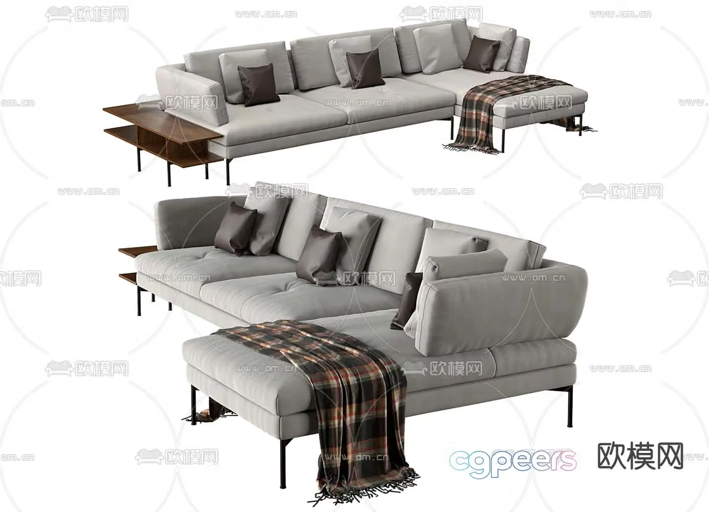 Bonaldo corner sofa 3d model