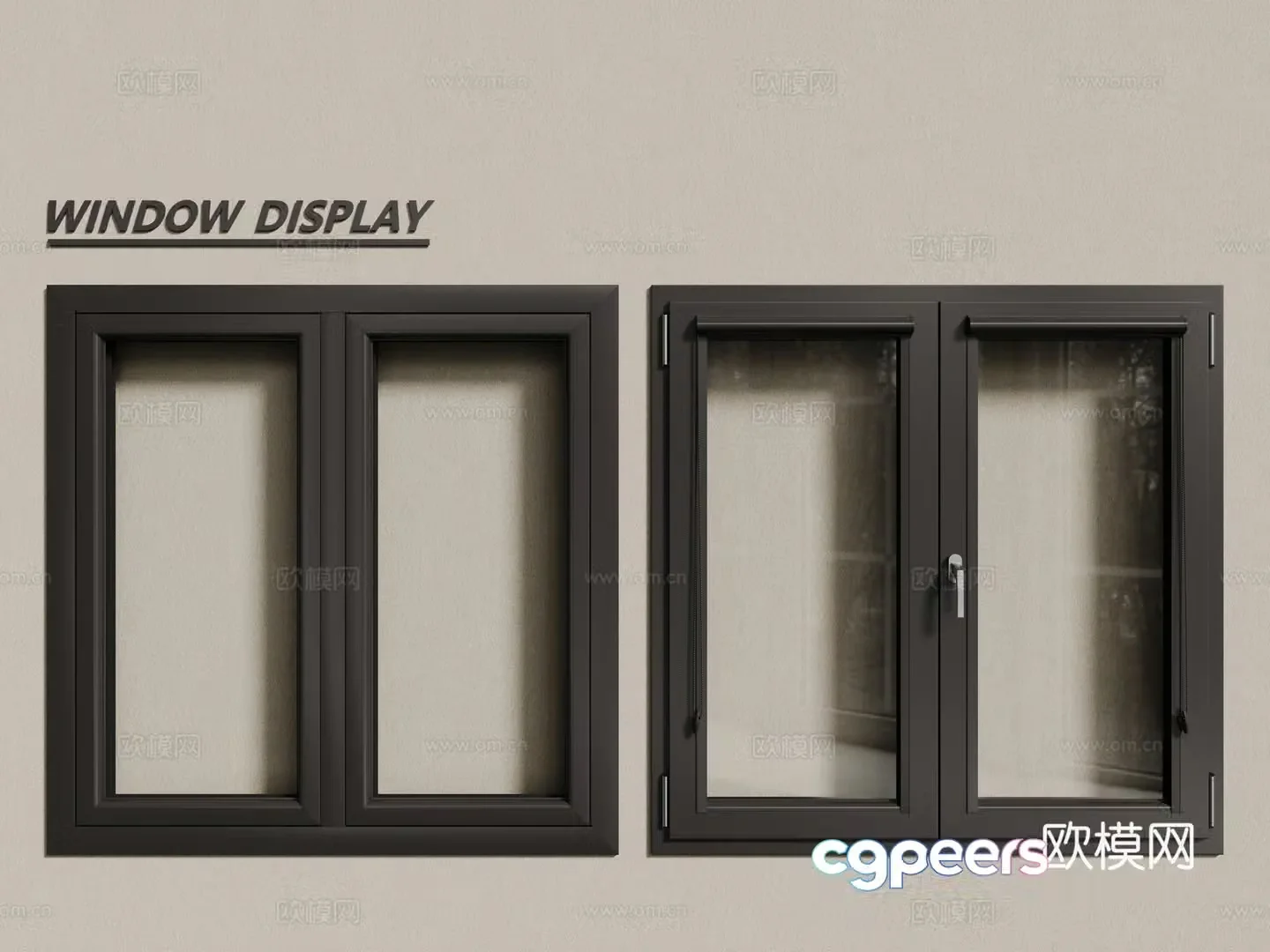Modern windows aluminum alloy windows casement windows floor-to-ceiling windows 3d model