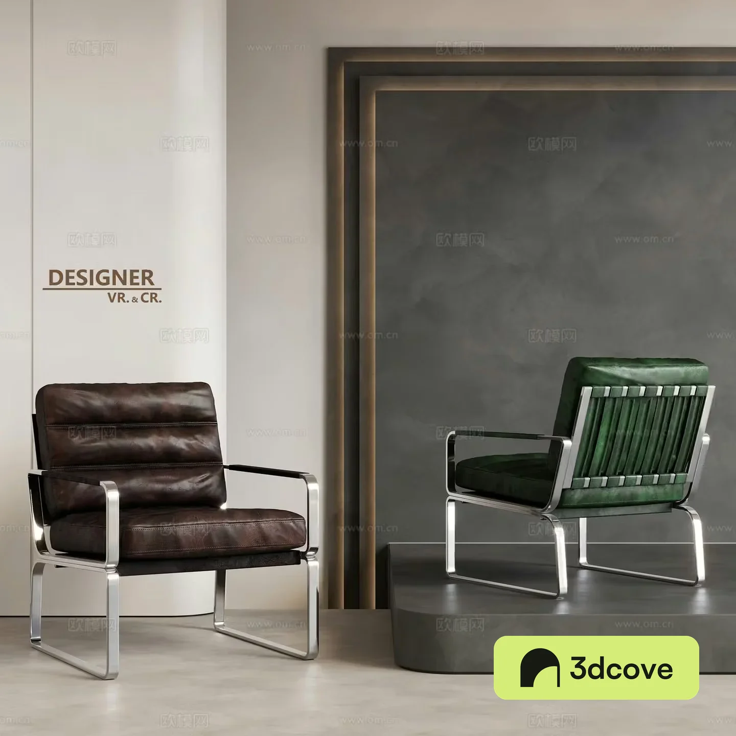 Modern leisure chair leather chair