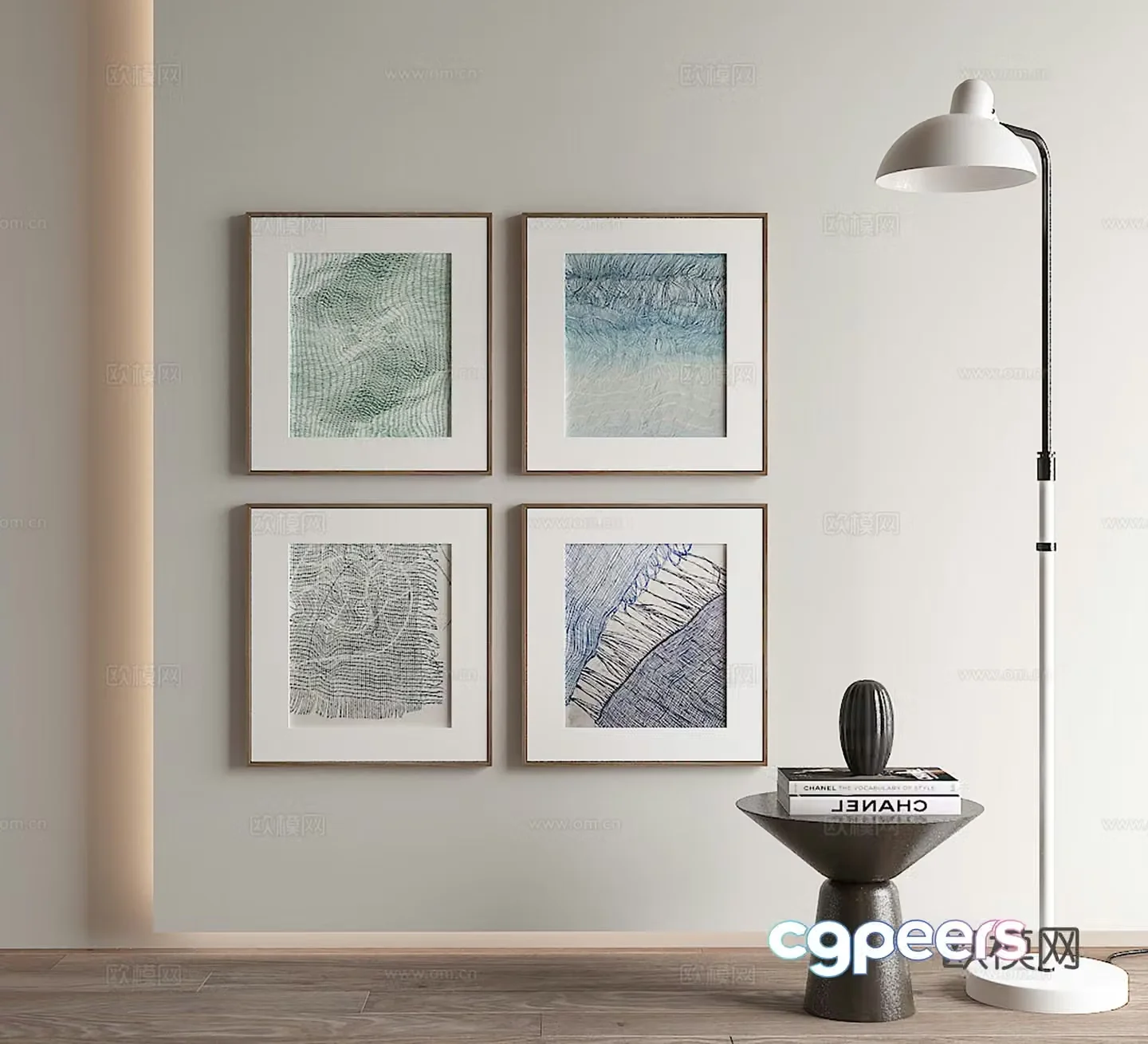 Modern decorative painting 3d model