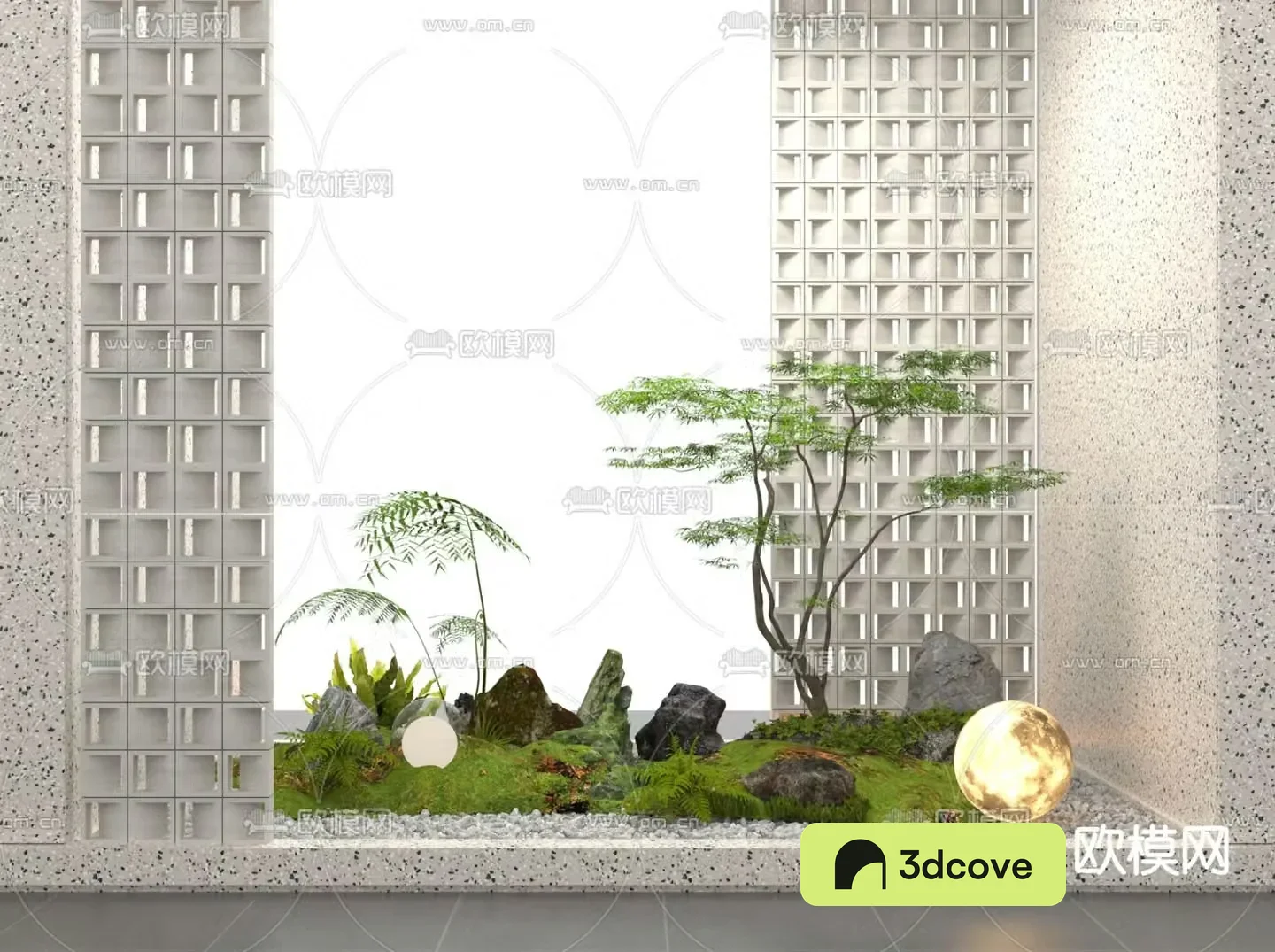 Indoor landscape green plant landscaping moss landscape