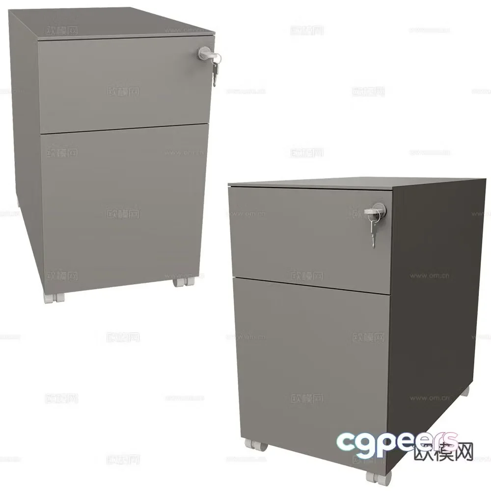 Alea chest of drawers file cabinet 3d model