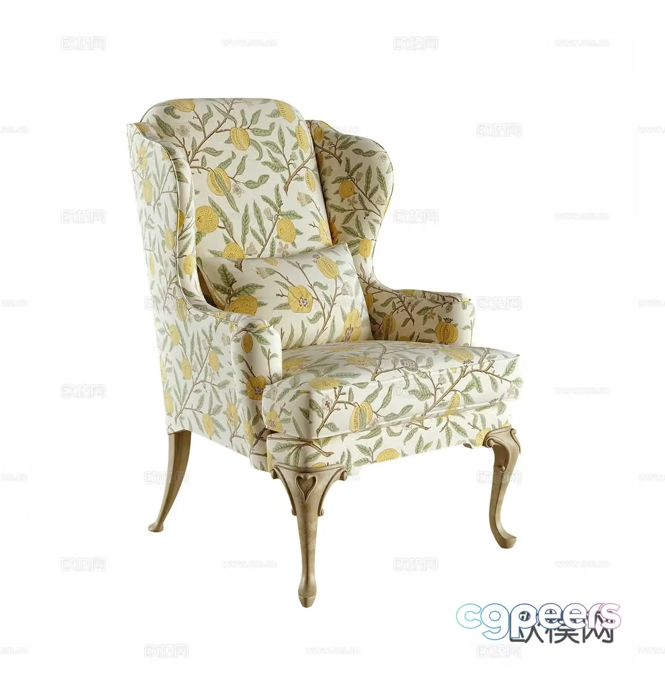 American casual chair 3d model