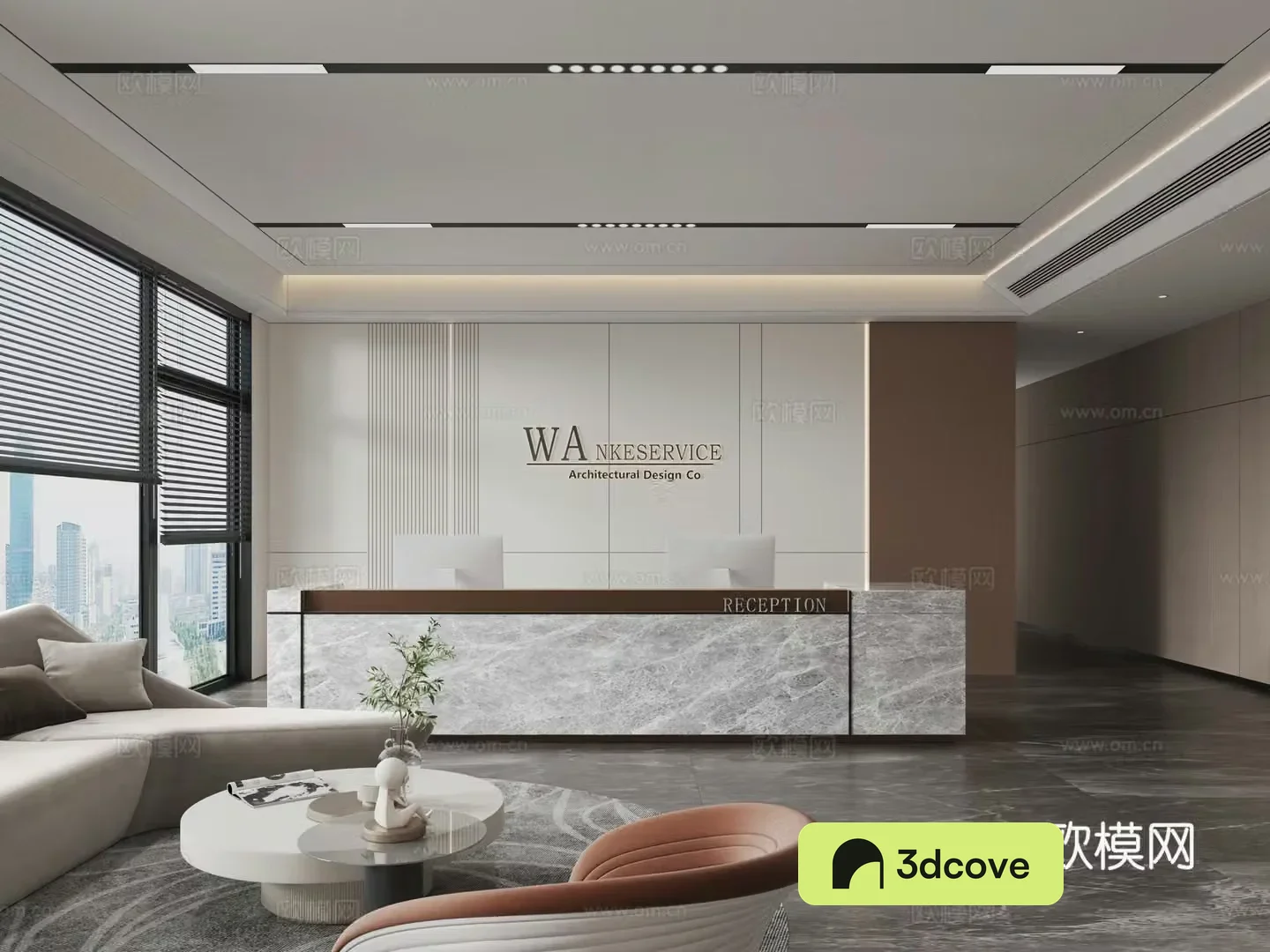 Modern company front desk