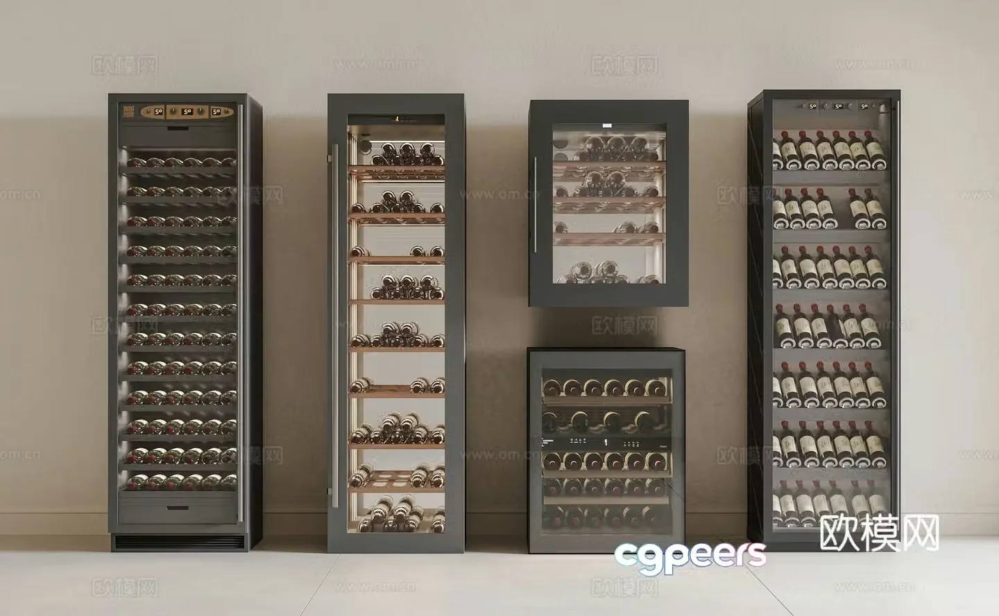 Modern wine cabinet red wine cabinet constant temperature wine cabinet refrigerator cabinet wine cabinet small refrigerator refrigerator cabinet 3D model