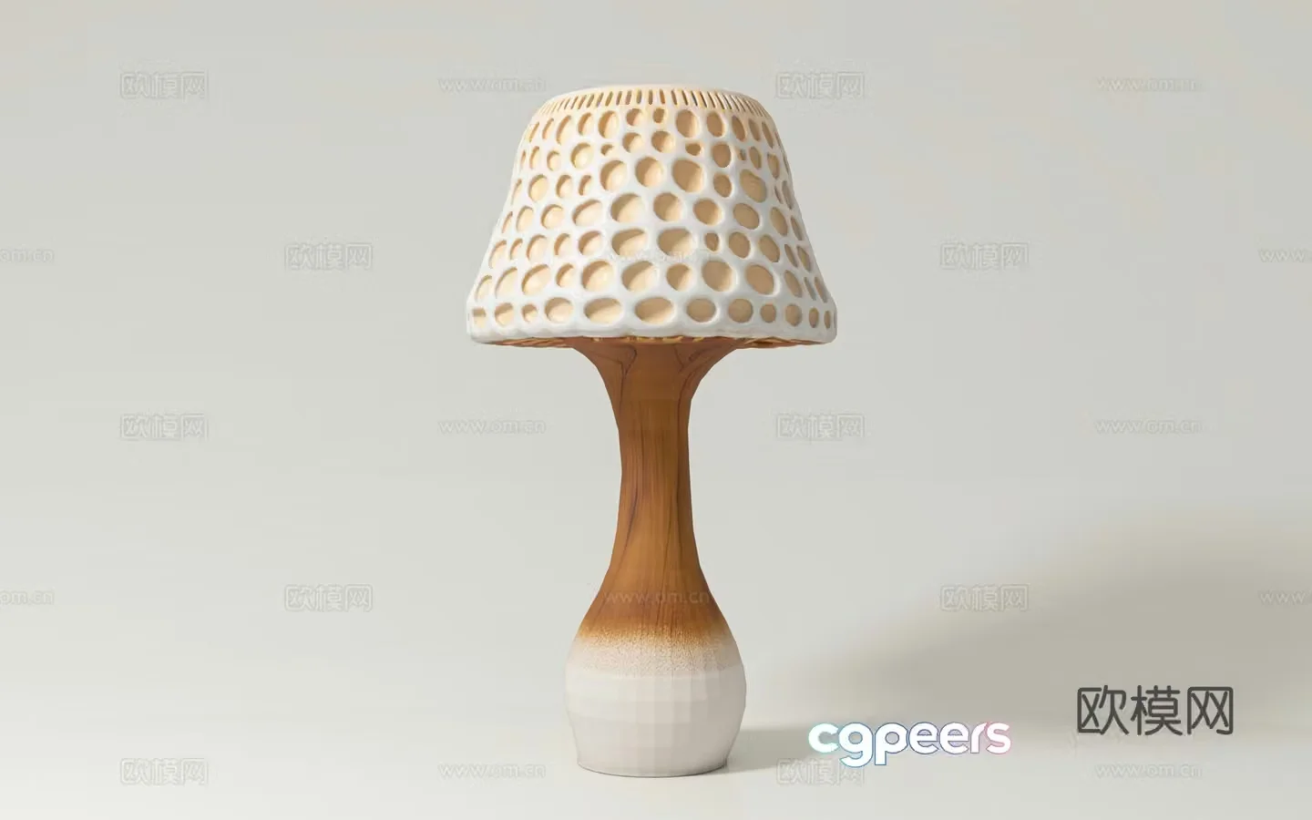 Morel creative ornaments Art abstract lamp shape Ornaments sculpture Engraving sculpture Figure 3D model