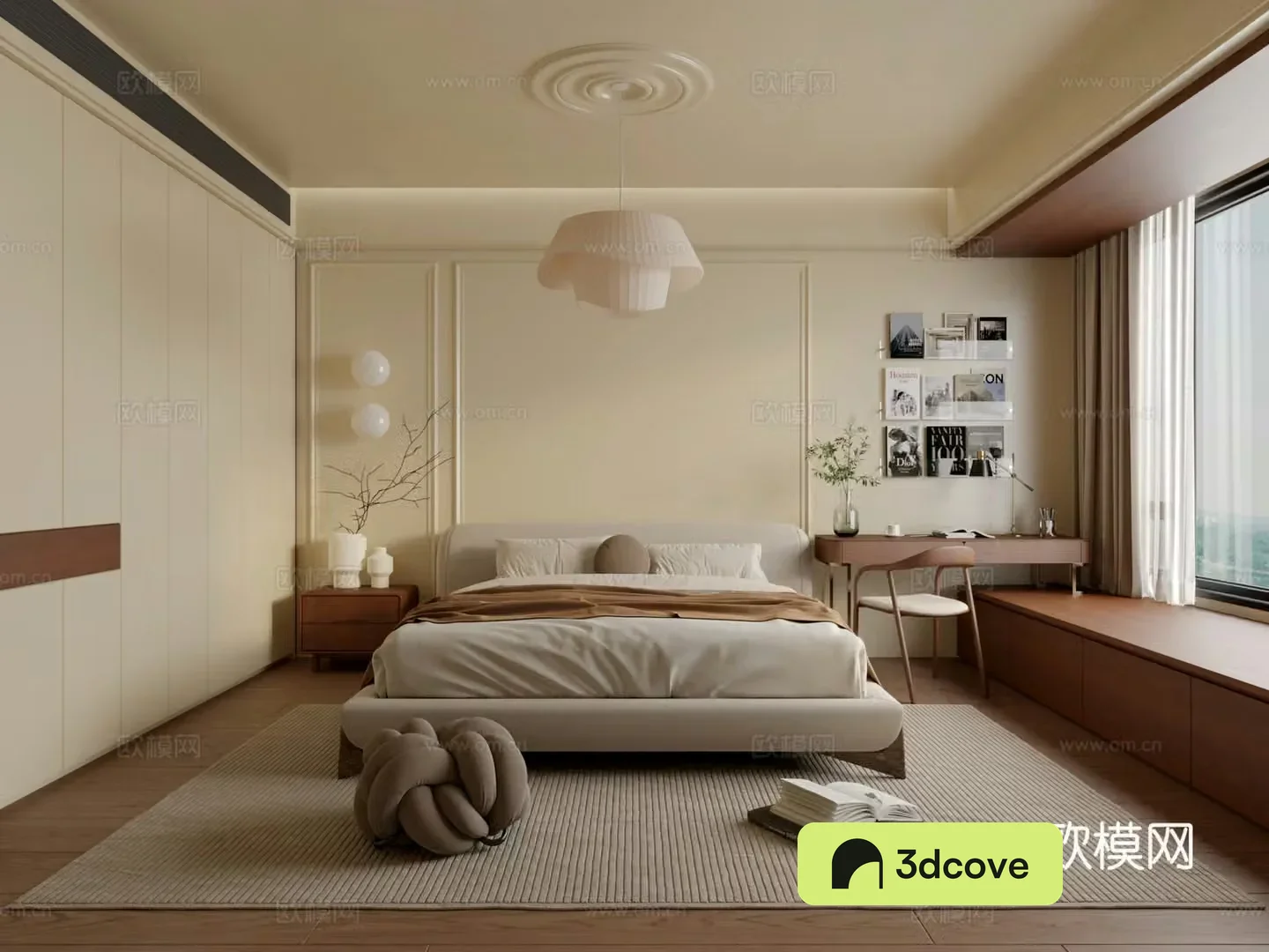 Wasabi Middle Style Bedroom 3D Model