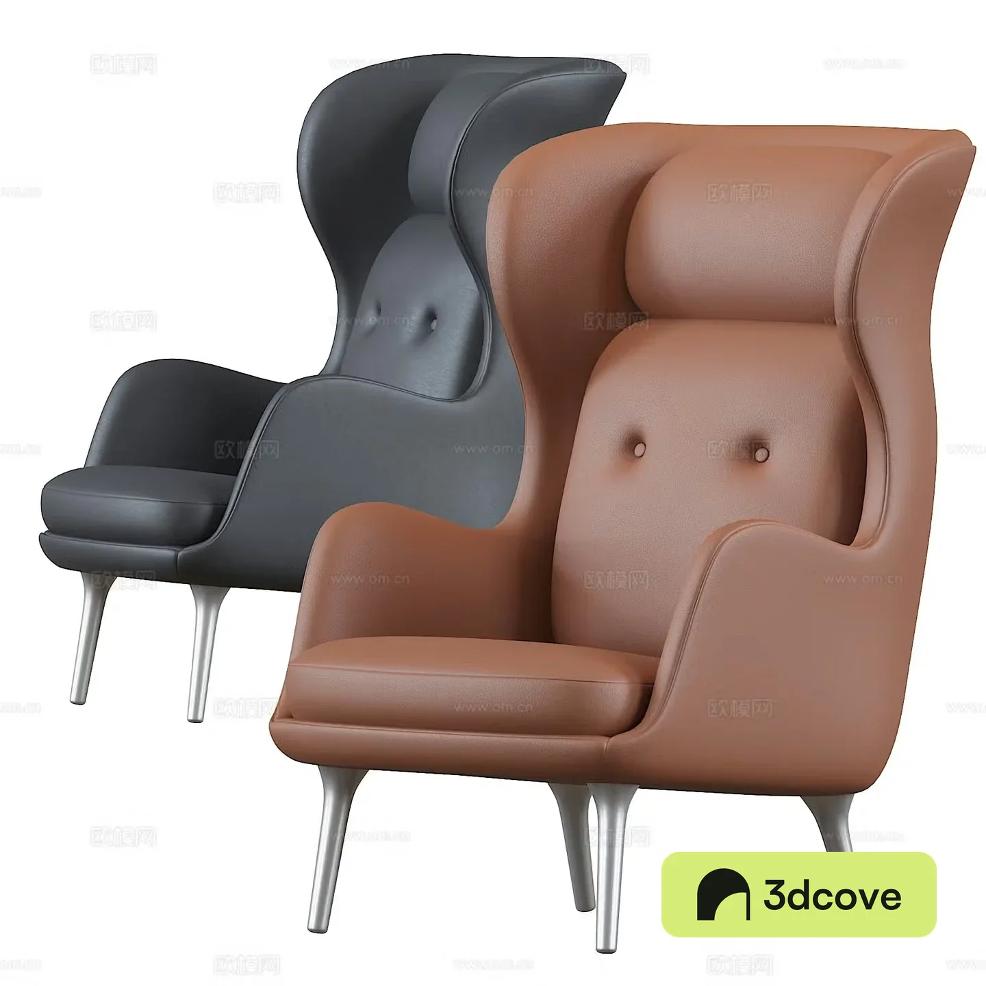American leather armchair