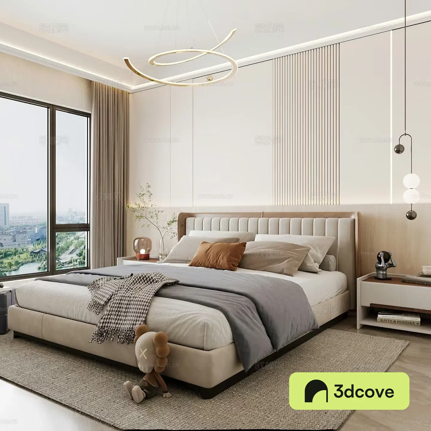 Modern home bedroom Modern bedroom Italian bedroom Simple bedroom Italian bed
