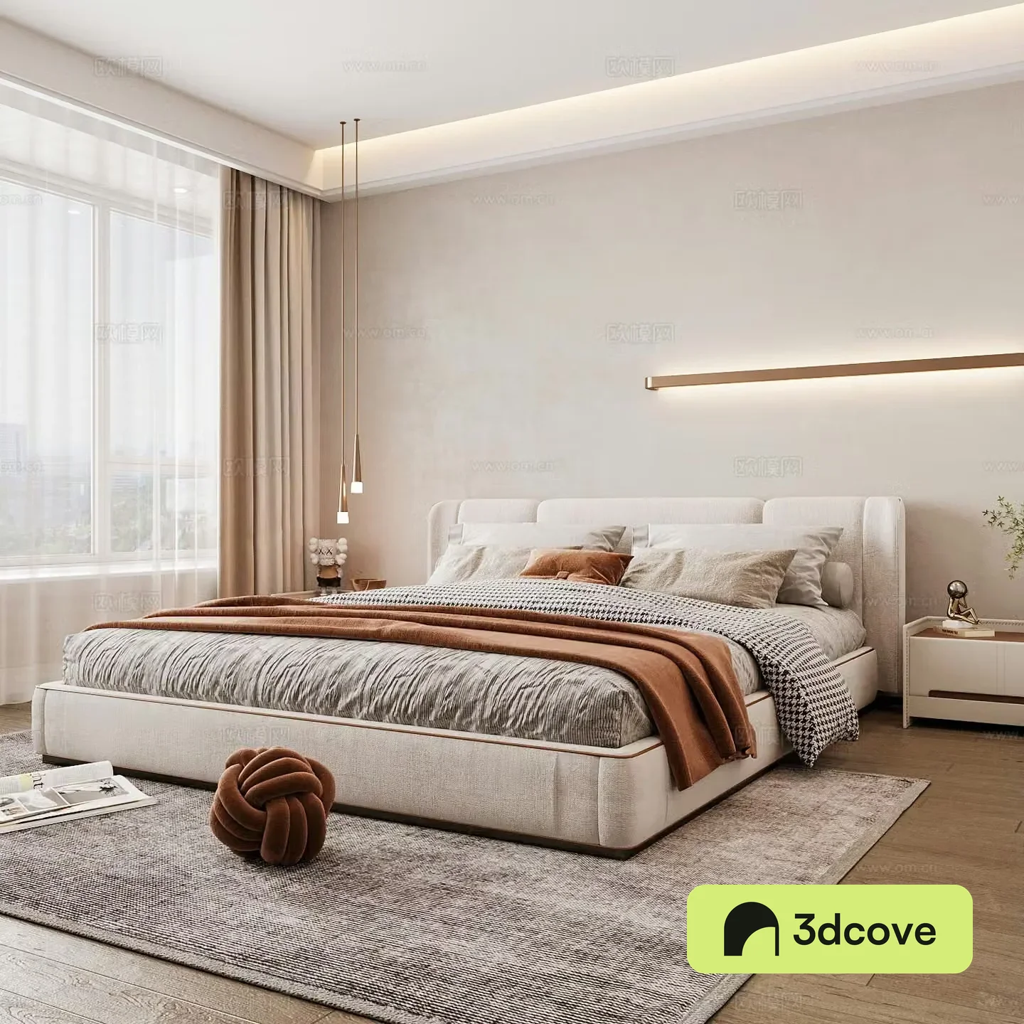Modern home bedroom Modern bedroom Italian bedroom Simple bedroom Italian bed