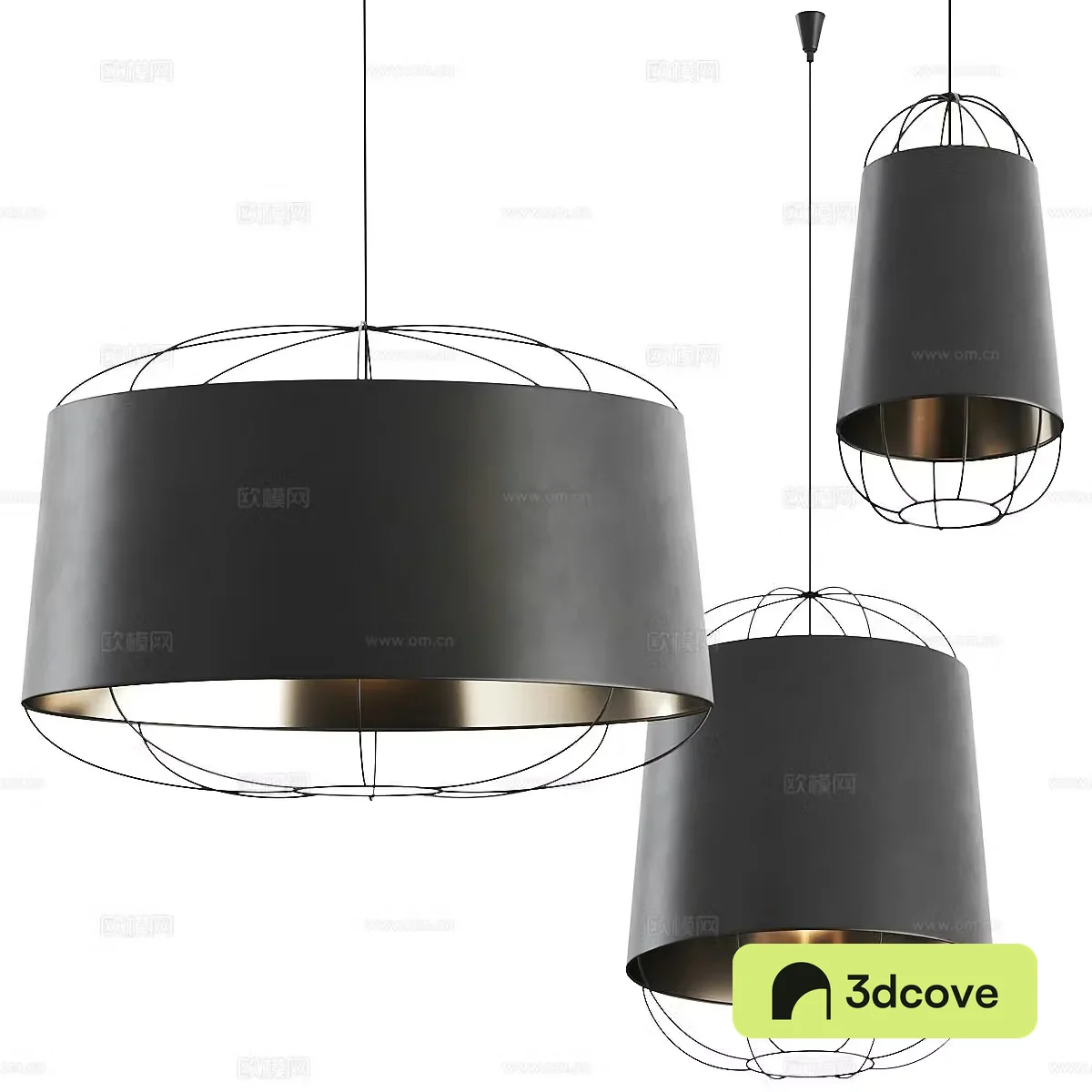 Modern Italian Lanterna Petite Friture Chandelier